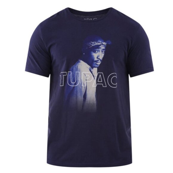 Amaru Other - Tupac Men's & Big Men's Bandana Graphic Tee with Short Sleeves, Size Large
